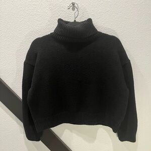 Women's Black Turtleneck Sweater